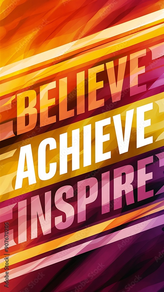 Believe, Achieve, Inspire colorful background and text (T-shirt Design Motivational Quote, Illustration ,Typography) Believe, Achieve, Inspire colorful background and text (T-shirt Design Motivational Quote, Illustration ,Typography)