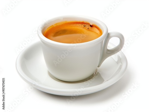 Wallpaper Mural A cup of espresso with a rich crema on a white background Torontodigital.ca