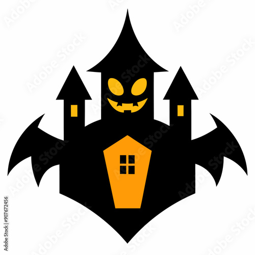 Spooky Halloween vector: haunted houses, jack-o'-lanterns, witches, bats, ghosts, and eerie night scenes in vibrant, festive colors.