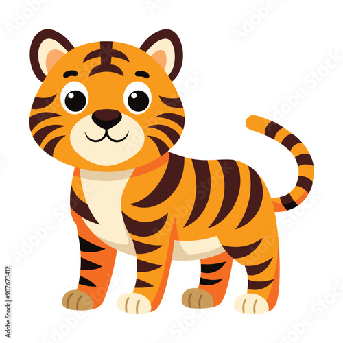 Illustration of Cute Tiger animal 