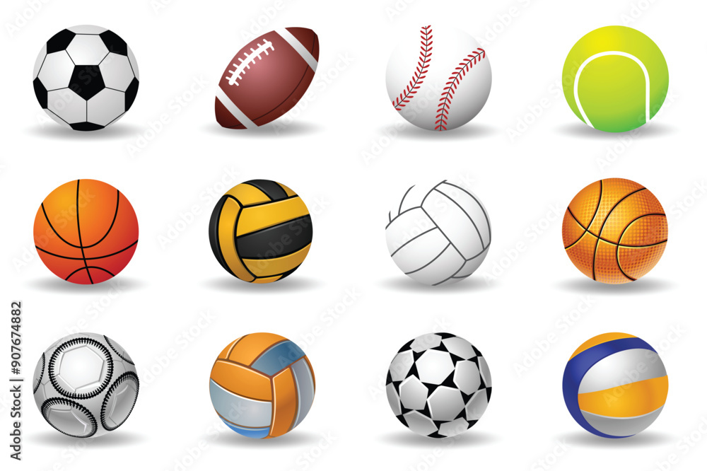 set of sports balls set of sports balls