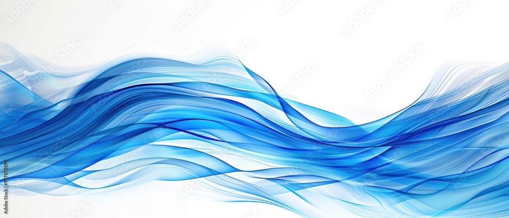 Abstract Blue Waves Design Abstract Blue Waves Design