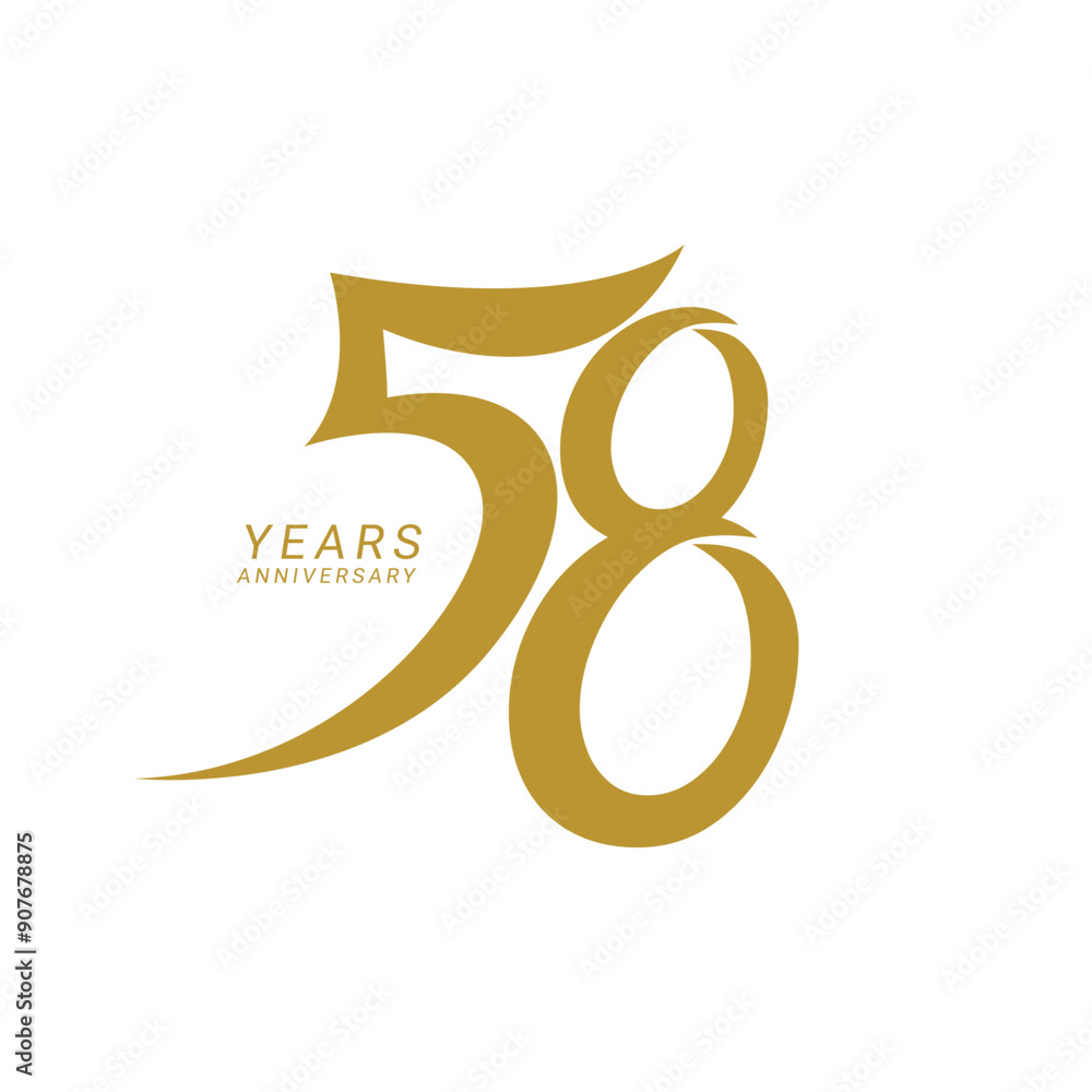 58, 58th Years Anniversary Logo, 58 birthday, Vector Template Design element for birthday, invitation, wedding, jubilee and greeting card illustration. 58, 58th Years Anniversary Logo, 58 birthday, Vector Template Design element for birthday, invitation, wedding, jubilee and greeting card illustration.