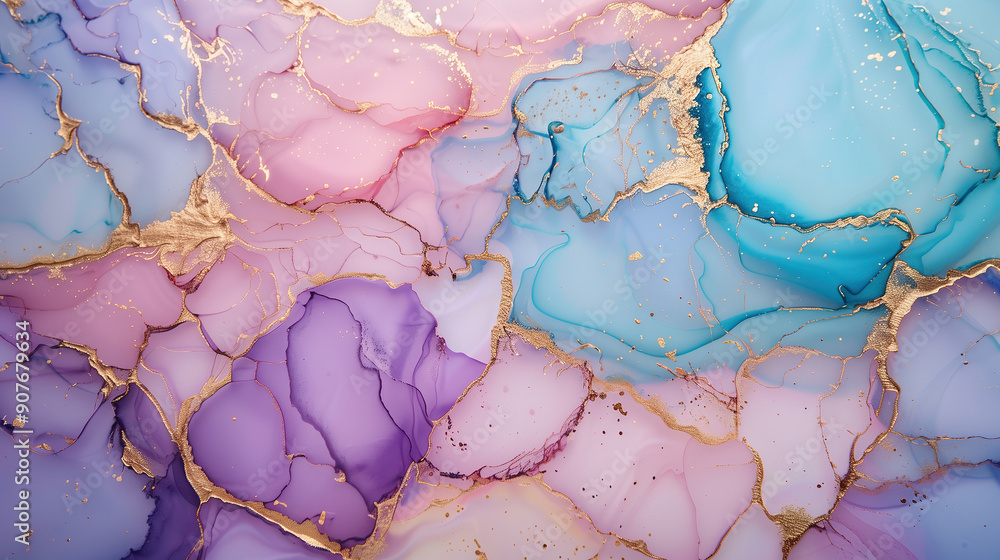 Elegant marble ink texture background with swirls of pink, purple, and blue hues Elegant marble ink texture background with swirls of pink, purple, and blue hues