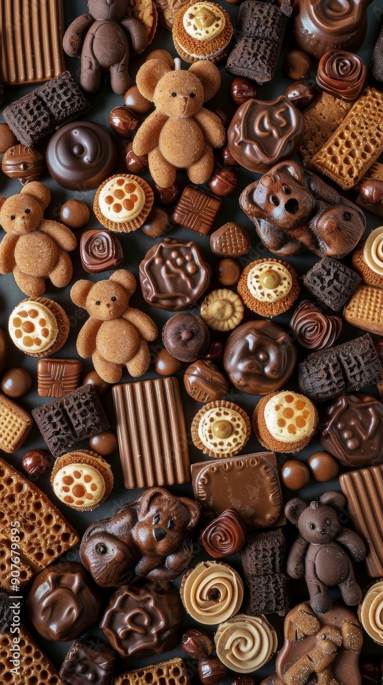 Chocolate and Sweets Background. Chocolate and Sweets Background.