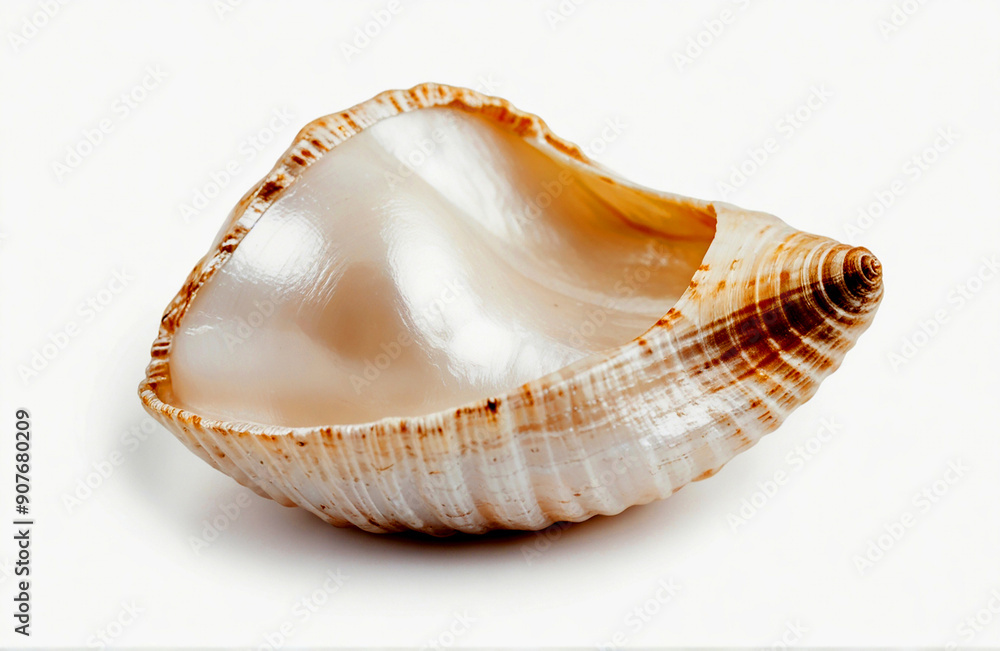 Pearl on shell isolated on white background Pearl on shell isolated on white background