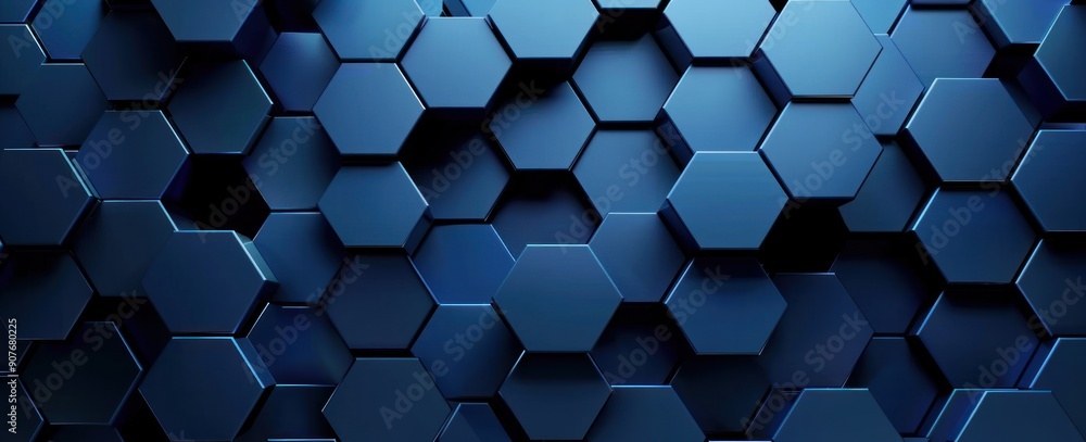 Abstract Blue Hexagon Pattern Abstract Blue Hexagon Pattern