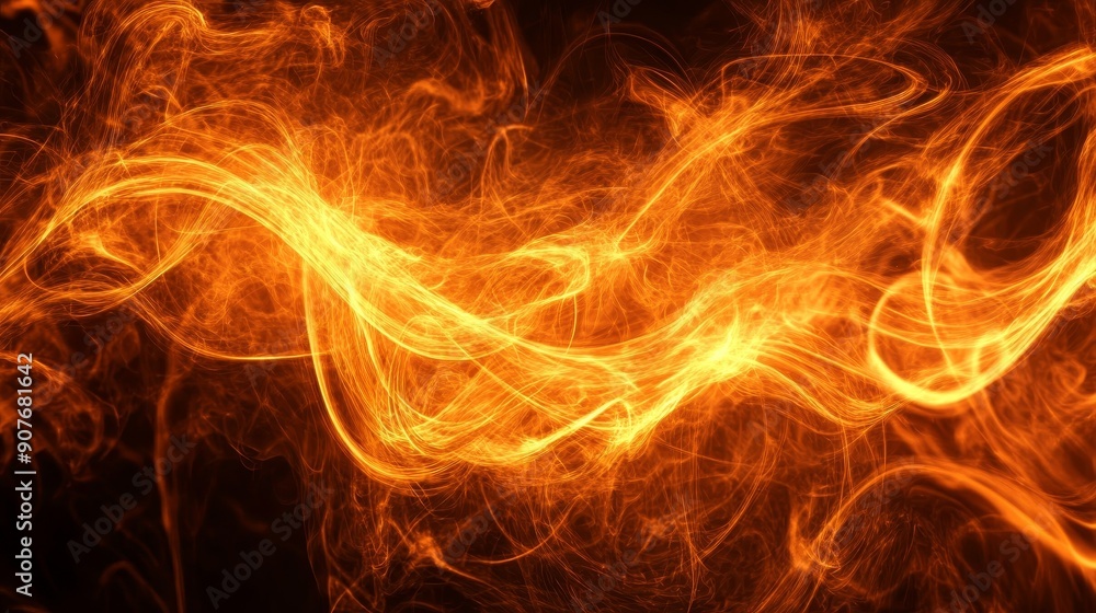 Fototapeta premium Dynamic abstract flame with vibrant swirling patterns.