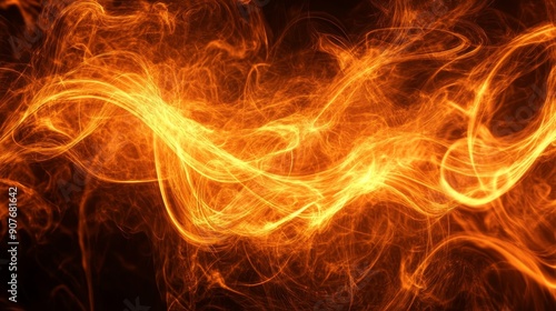 Dynamic abstract flame with vibrant swirling patterns.