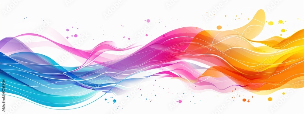 Abstract Colorful Wave Design