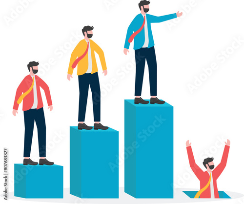 Investment traps, failed investments or losses in business, finance, commerce or stock market falls and recessions, the businessman investor falls down the charts along with his money
