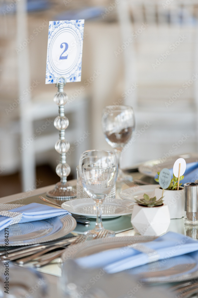 Beautiful Wedding Venue in Istanbul: Tables with Floral Centerpieces and Bridge View
