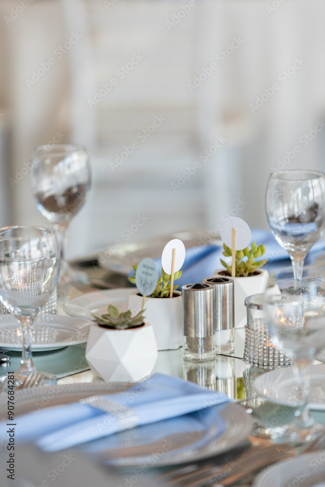 Beautiful Wedding Venue in Istanbul: Tables with Floral Centerpieces and Bridge View