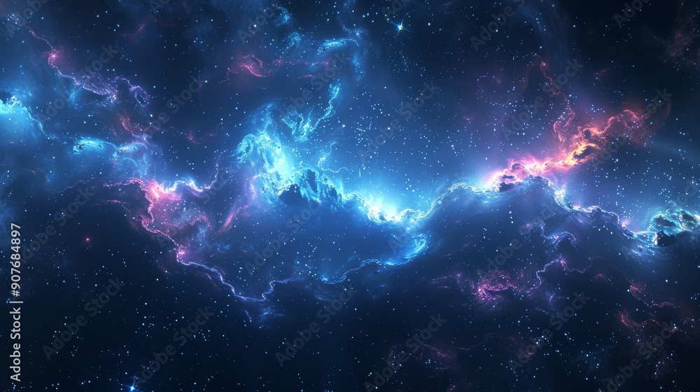 Beautiful space background with a nebula, shining stars, and cosmic stardust Beautiful space background with a nebula, shining stars, and cosmic stardust