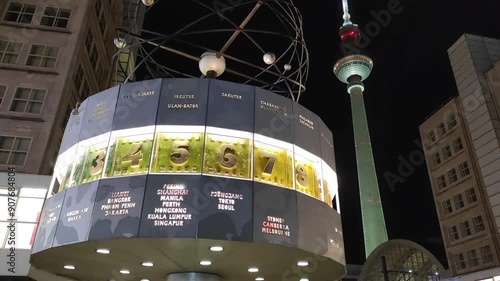 view of the world time clock , Alexanderplatz
