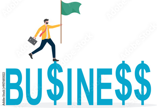 The concept of commercial finance business, vector illustration business character design,

