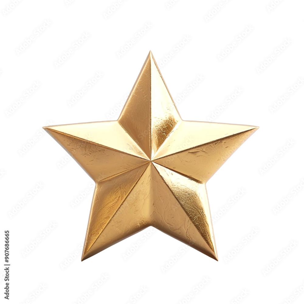 Obraz premium 3d golden star on white background render ultra