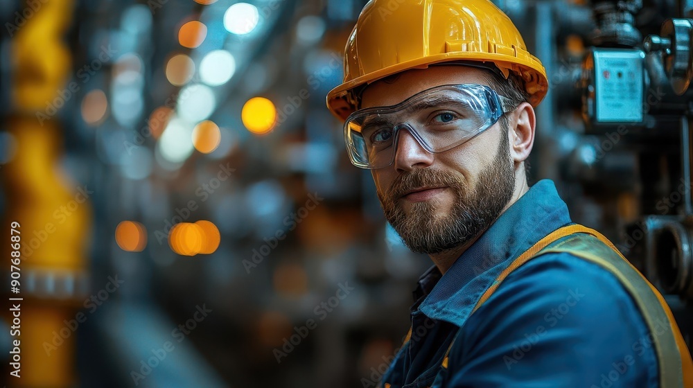 Industrial Worker in a Factory. Industrial Worker in a Factory.