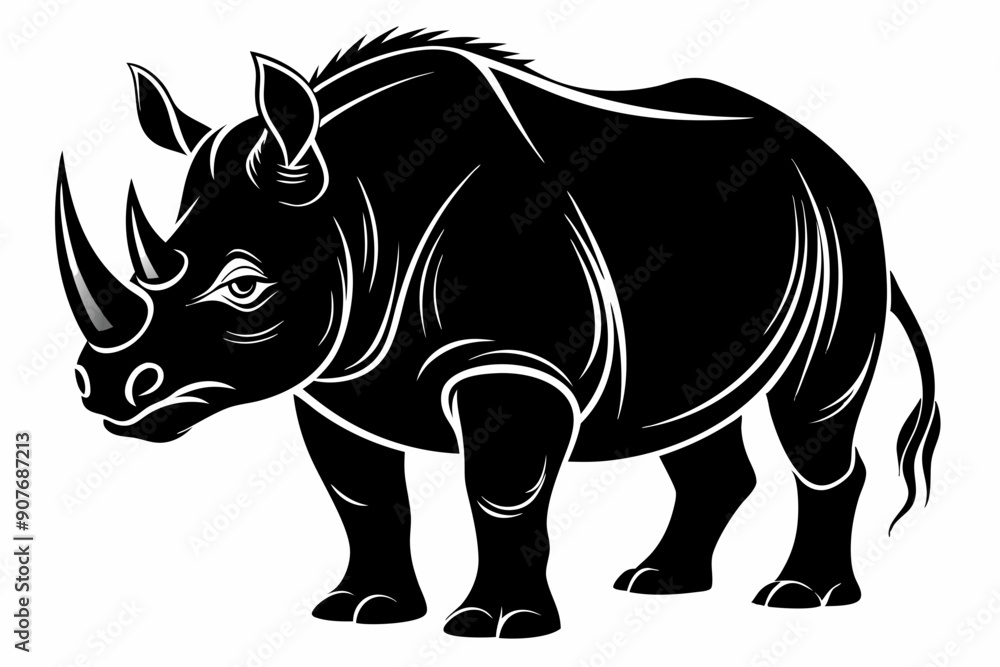 Rhino Silhouette Vector, rhino vector graphic icon
Rhino Silhouette Vector, rhino vector graphic icon