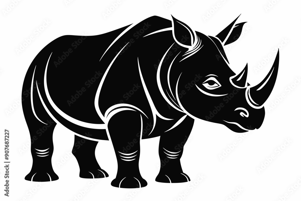 Rhino Silhouette Vector, rhino vector graphic icon
Rhino Silhouette Vector, rhino vector graphic icon