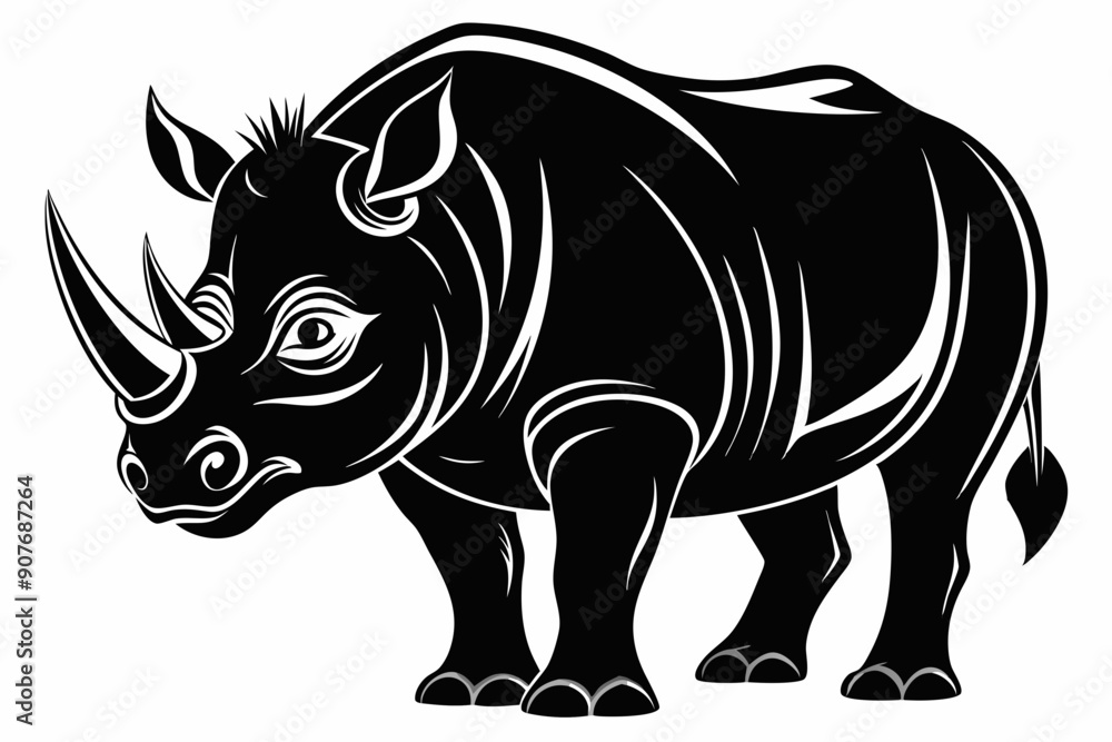 Rhino Silhouette Vector, rhino vector graphic icon
Rhino Silhouette Vector, rhino vector graphic icon