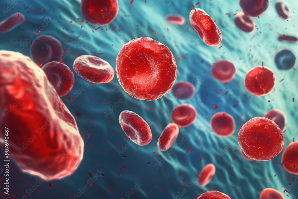 Fototapeta premium The concept of multiple myeloma and plasma cell carcinoma as an internal cancer