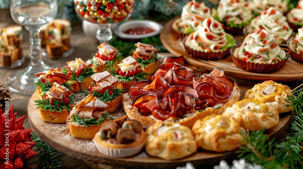 Festive Platter Filled with Delicious Holiday Appetizers for Festive Gatherings Festive Platter Filled with Delicious Holiday Appetizers for Festive Gatherings