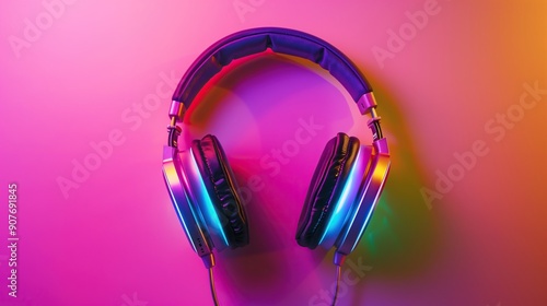 Colorful Silent Disco Headphones photo