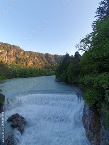 Landscape of Lech Falls near Fussen, Bavaria, Germany. photo