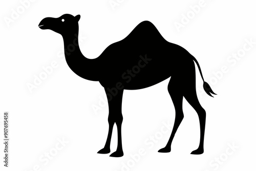 
camel vector silhouette, dromedary camel silhouette vector illustration