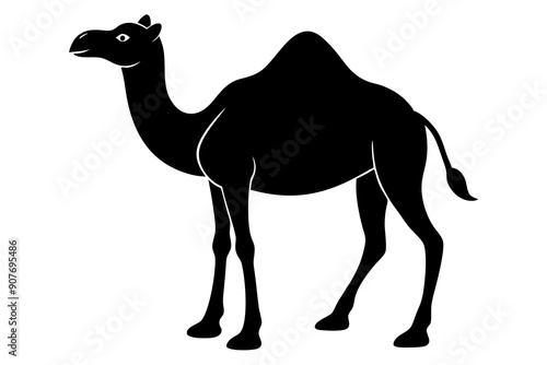 
camel vector silhouette, dromedary camel silhouette vector illustration