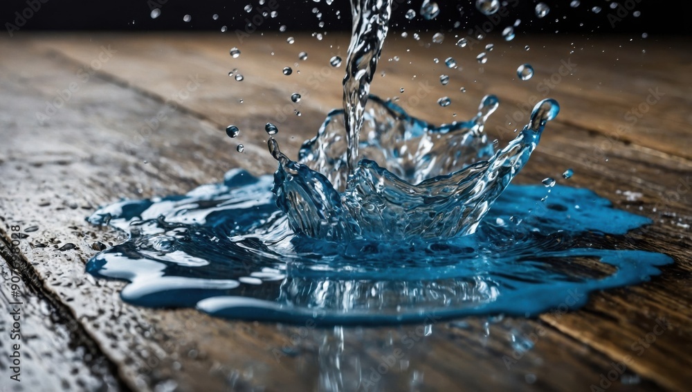water splashes on the floor water splashes on the floor