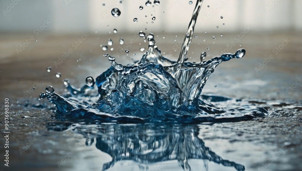 water splashes on the floor water splashes on the floor