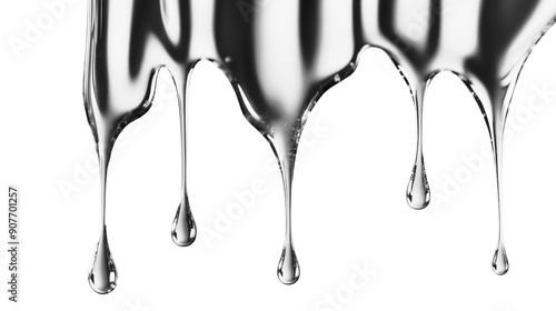 silver metal liquid drips photo