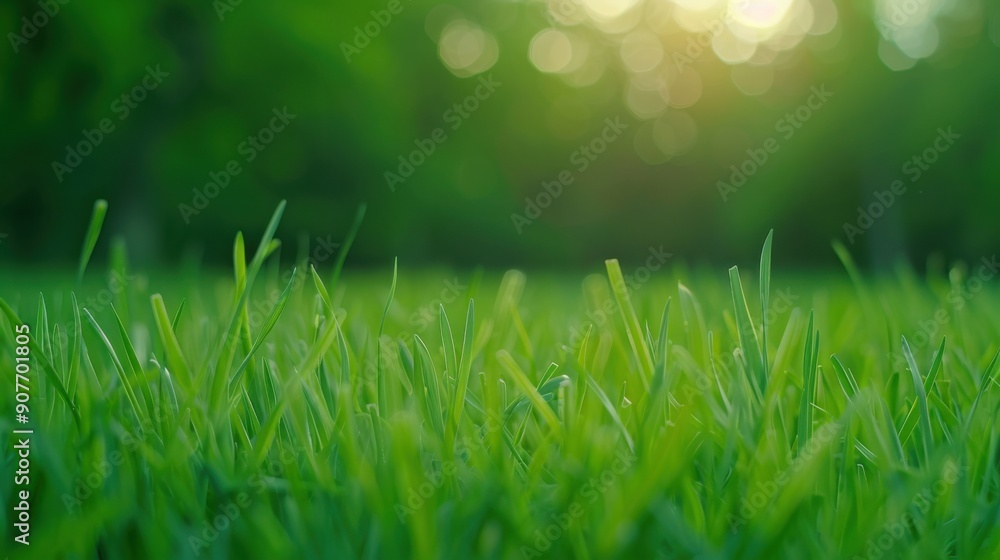 Close-up of Fresh Green Grass Blades Close-up of Fresh Green Grass Blades