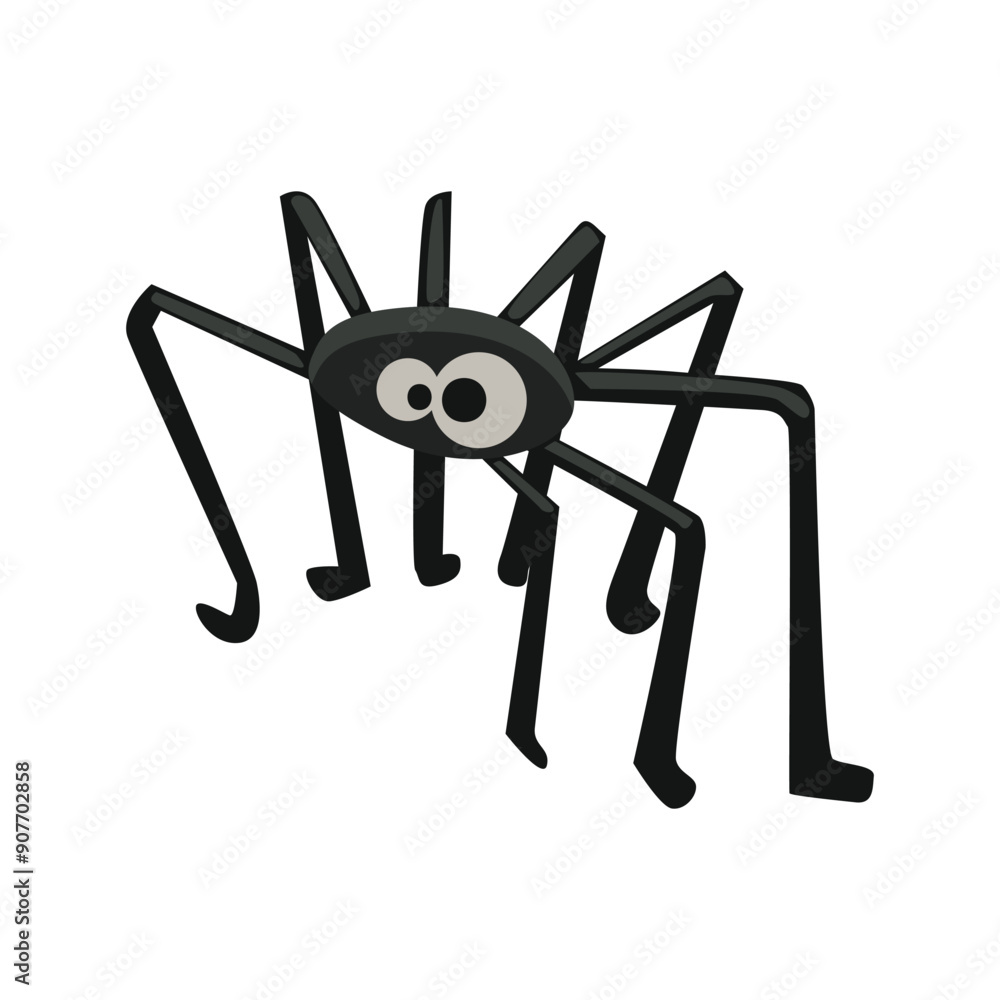 Cute spider. Halloween flat illustration illustration for your design or print Cute spider. Halloween flat illustration illustration for your design or print