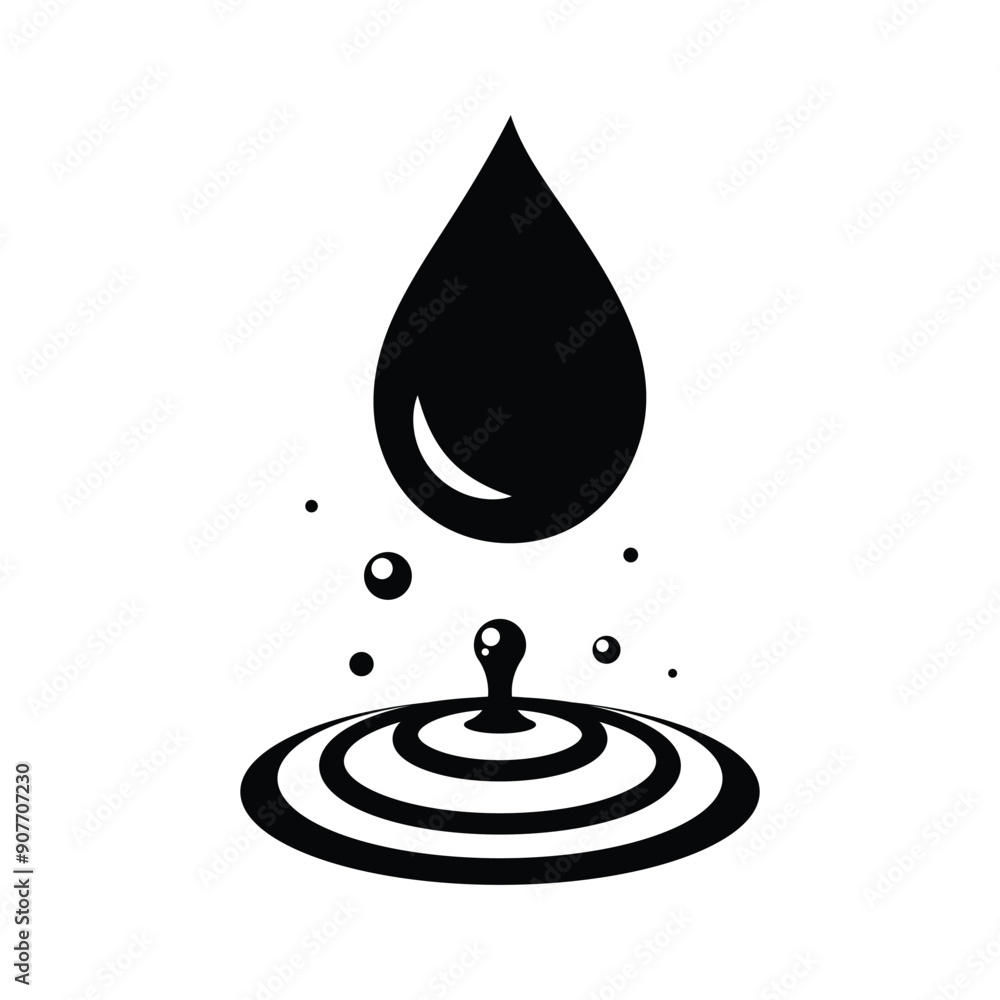 Set of Water drop icon collection. Flat droplet symbol. Vector Illustration. Set of Water drop icon collection. Flat droplet symbol. Vector Illustration.