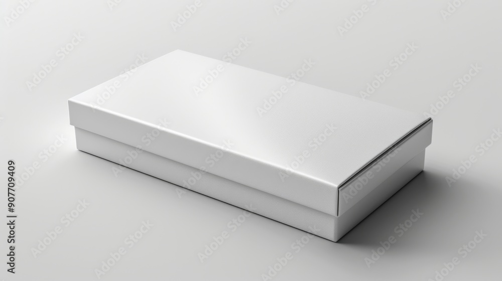 Mockup of a White Cardboard Carton Box Isolated on a Solid White Background Mockup of a White Cardboard Carton Box Isolated on a Solid White Background