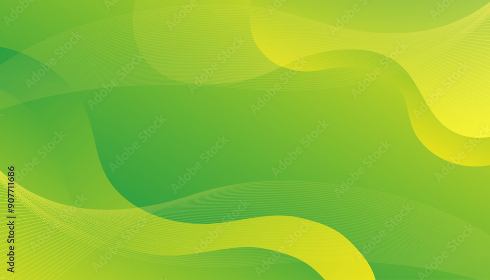 Abstract green and yellow wave background. Eps10 vector Abstract green and yellow wave background. Eps10 vector