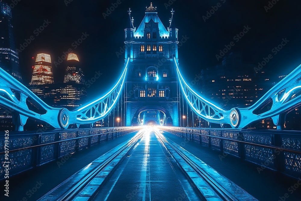 Obraz premium Night Time Tower Bridge