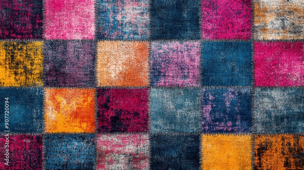 Carpet and fabric print design with grunge and distressed texture, repeat pattern for a vintage look. Carpet and fabric print design with grunge and distressed texture, repeat pattern for a vintage look.