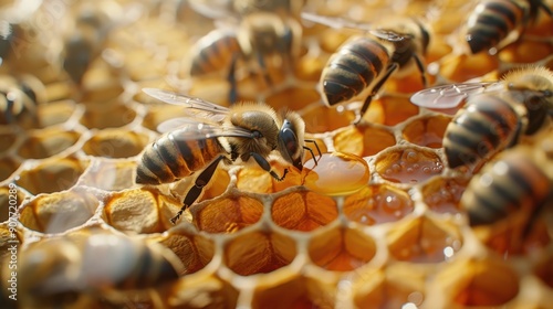 The Bees on Honeycomb photo