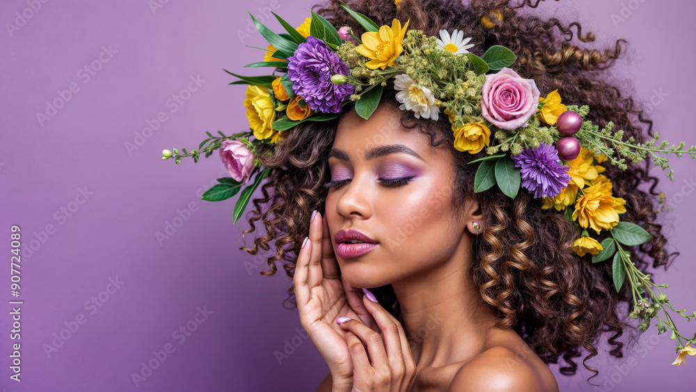 woman with flowers woman with flowers