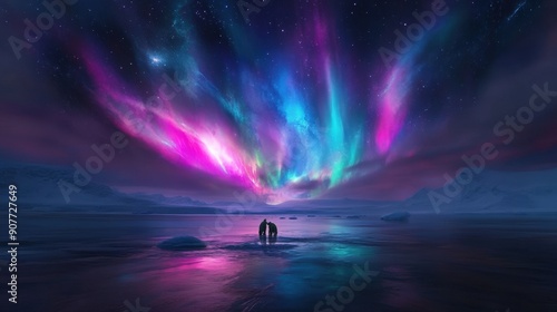 The Northern Lights with Polar Bears