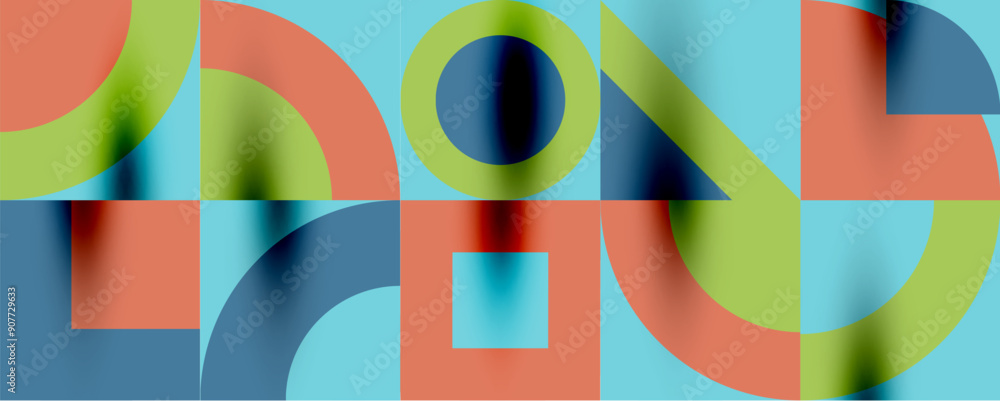 Neo memphis geometric pattern with circles, squares. Pop art abstract background for covers, banners, flyers and posters and other templates Neo memphis geometric pattern with circles, squares. Pop art abstract background for covers, banners, flyers and posters and other templates