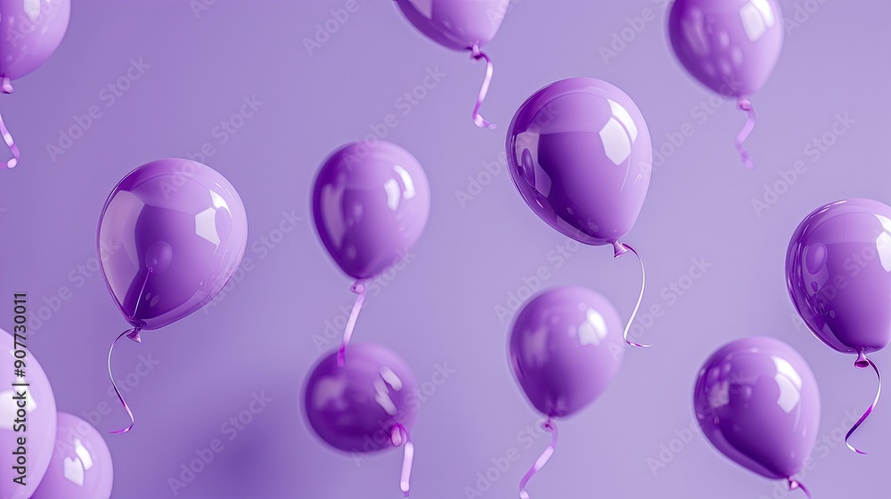 purple balloons floating in the air purple balloons floating in the air