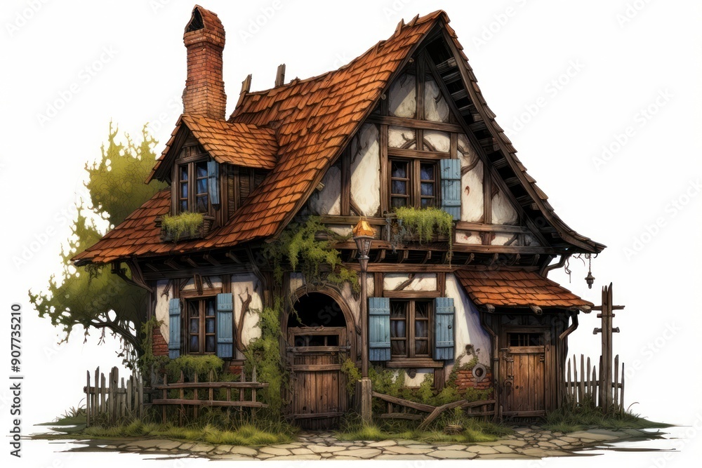 Old house architecture building outdoors. Old house architecture building outdoors.
