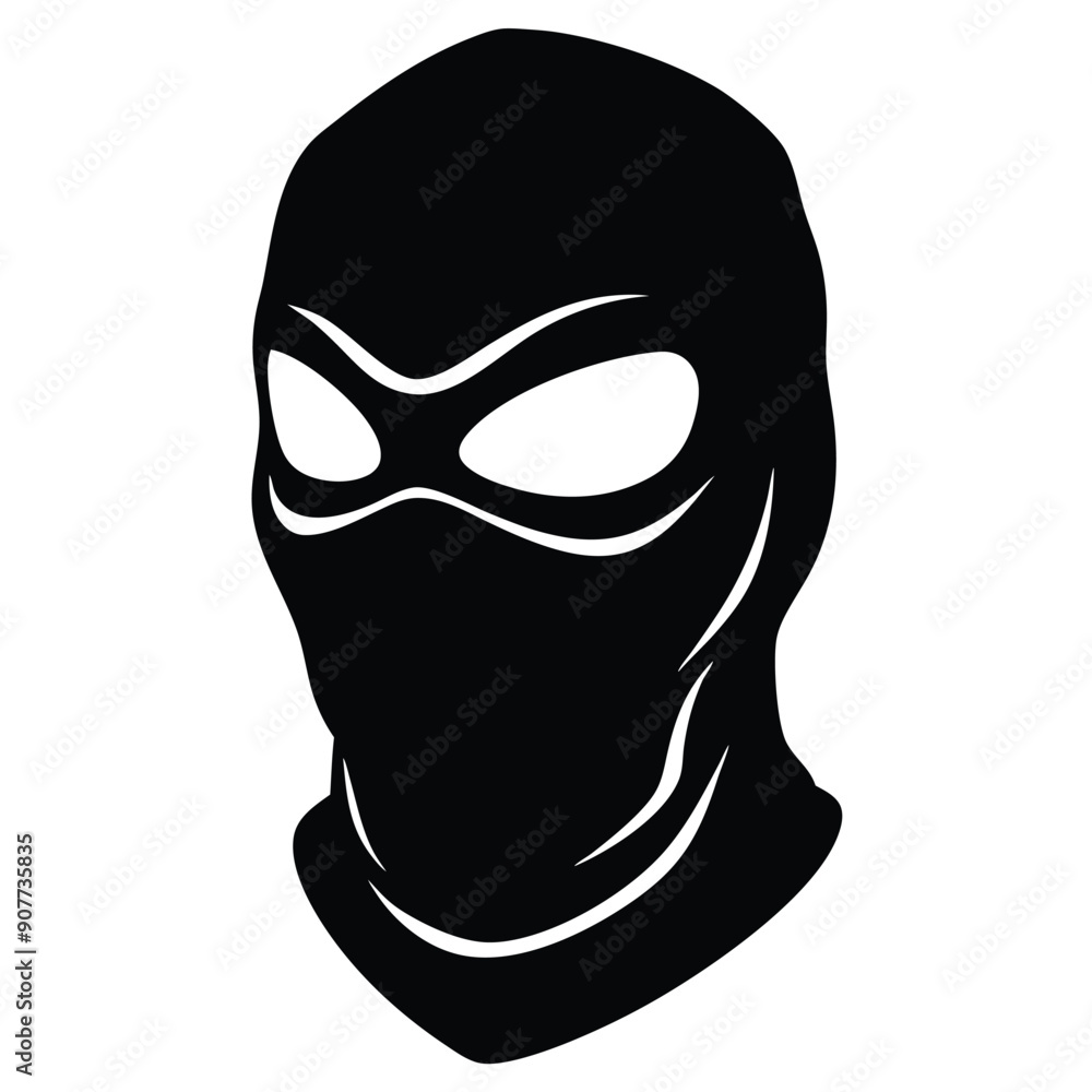 Balaclava Mask. silhouette vector illustration Balaclava Mask. silhouette vector illustration