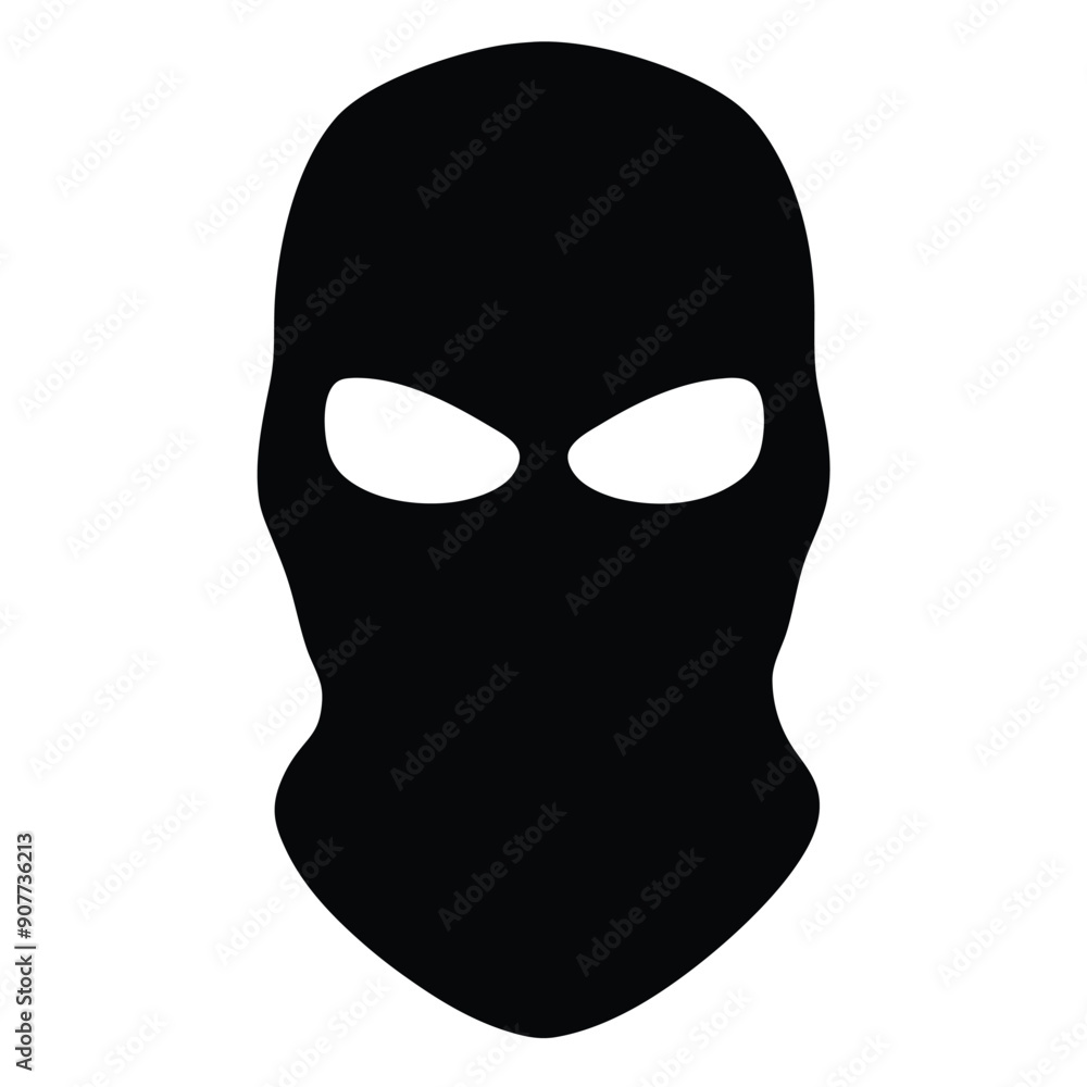 Balaclava Mask. silhouette vector illustration Balaclava Mask. silhouette vector illustration