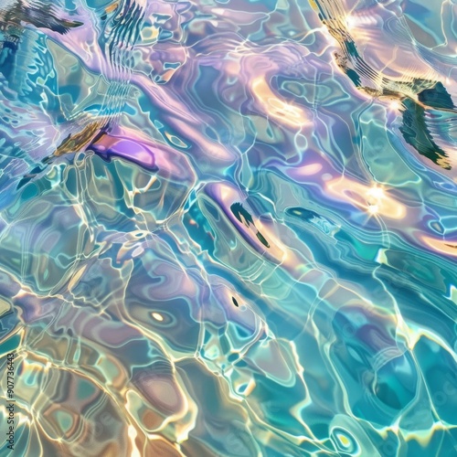 Abstract Background of Irisdescent Water Surface